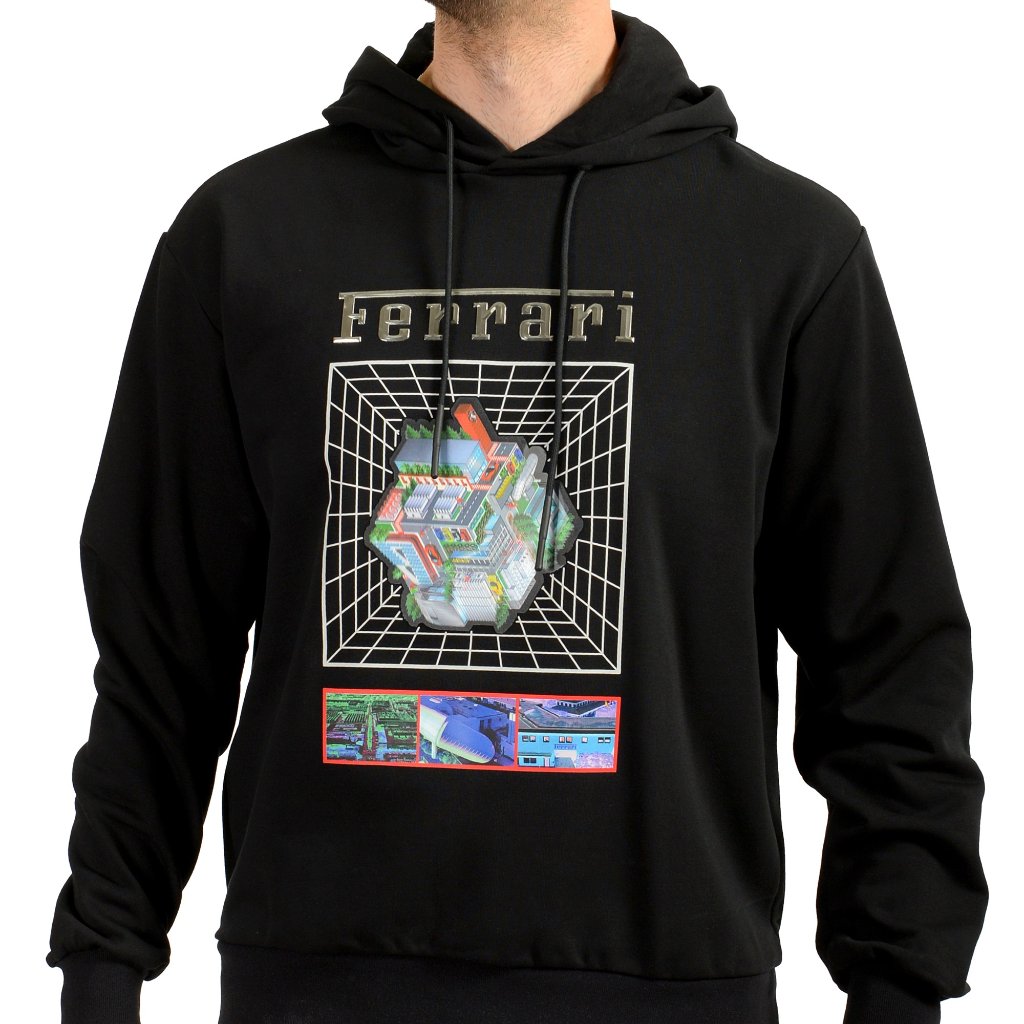 Scuderia Ferrari Fluid "Maranello Cube" Transfer Fleece Hoodie Us 3xl It 58